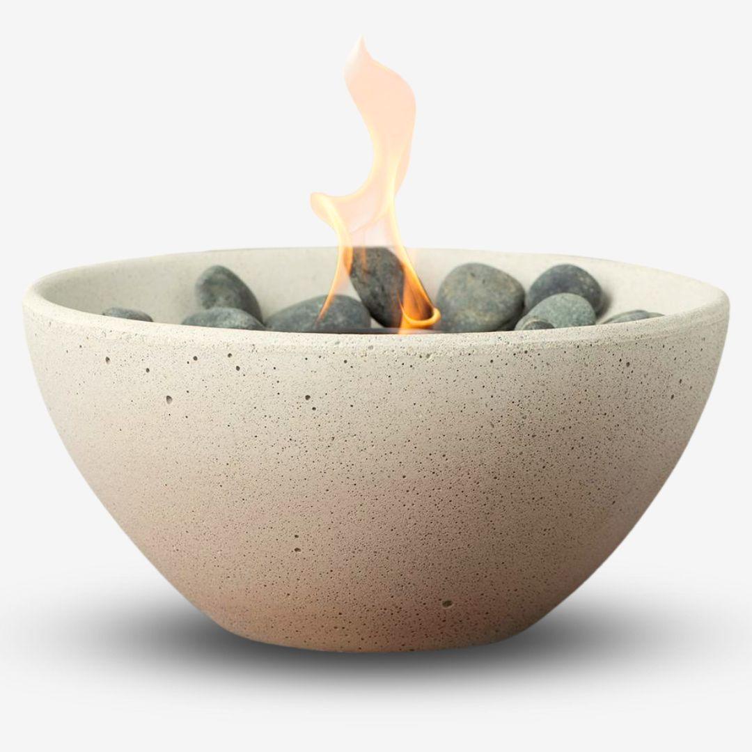 Cream Tabletop Fire Pit – Bio Ethanol | Ardente™
