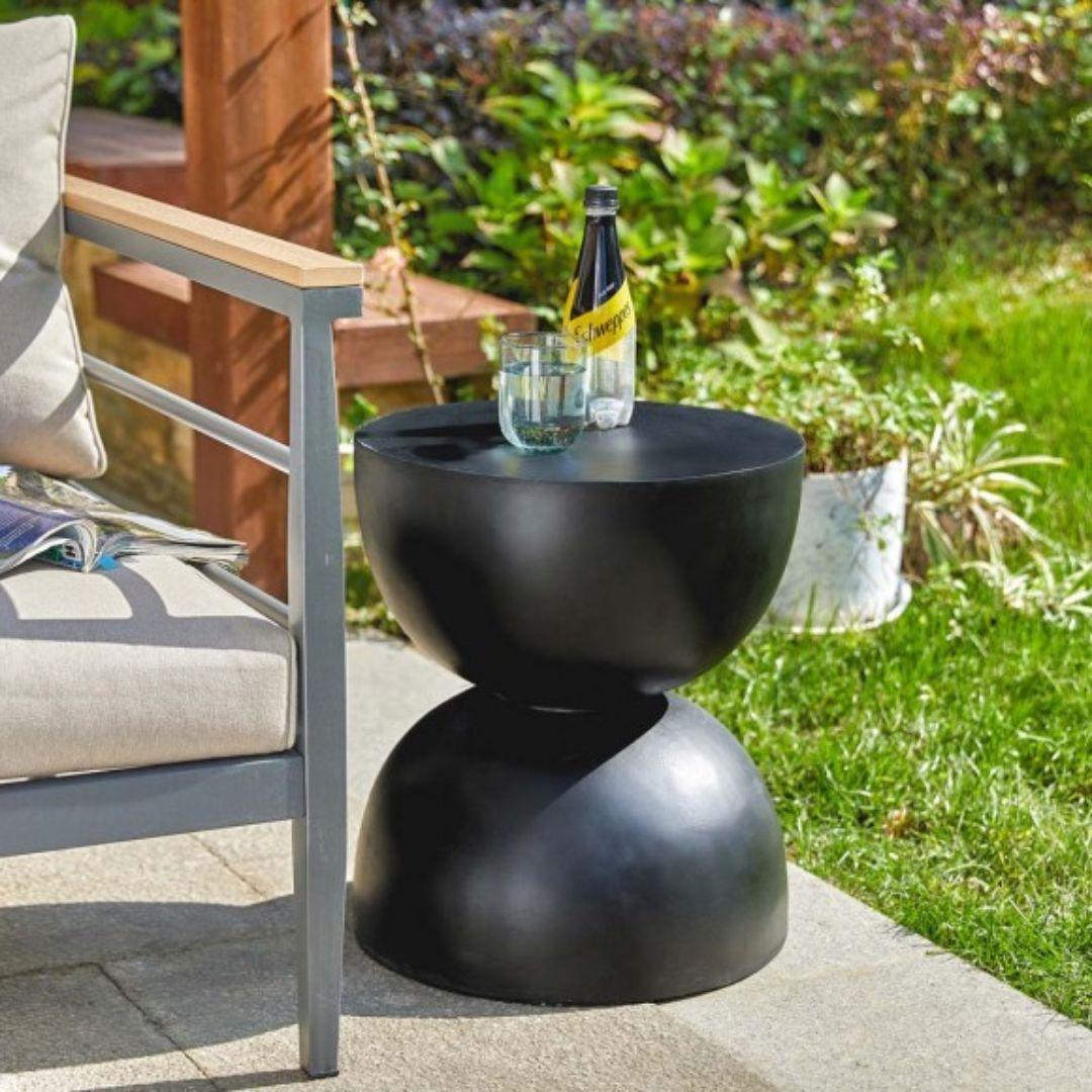 Ardente™ Side Table – Cylinder Shape – Black