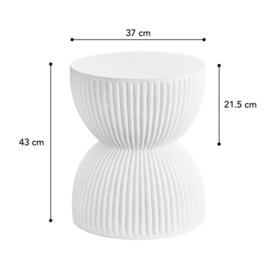 Ardente™ Side Table – Cylinder Shape – White