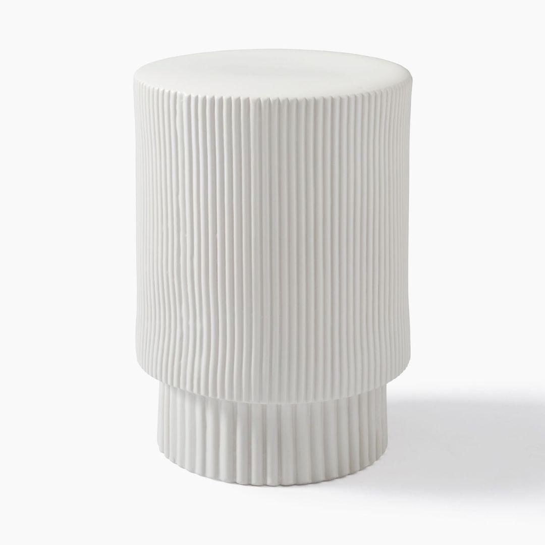 Ardente™ Round White Side Table – Minimalist Design