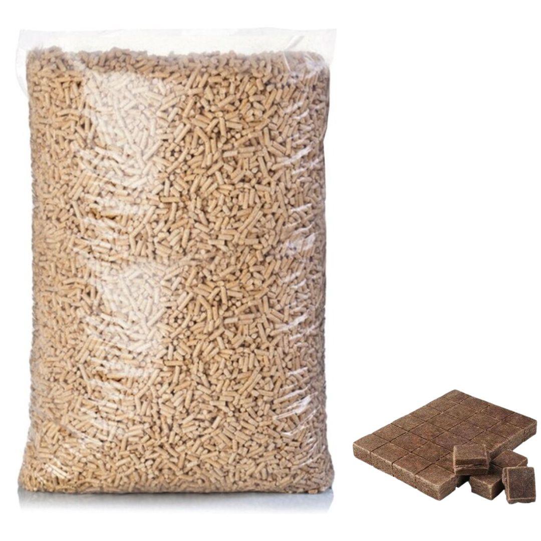 2 kg Pelletkorrels + Tafelhaardcentrum Aanmaakblokjes - Tafelhaard Centrum