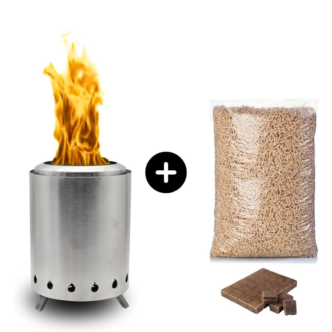 CozyFlame Starter Pack – 2 kg Wood Pellets + Fire Starters