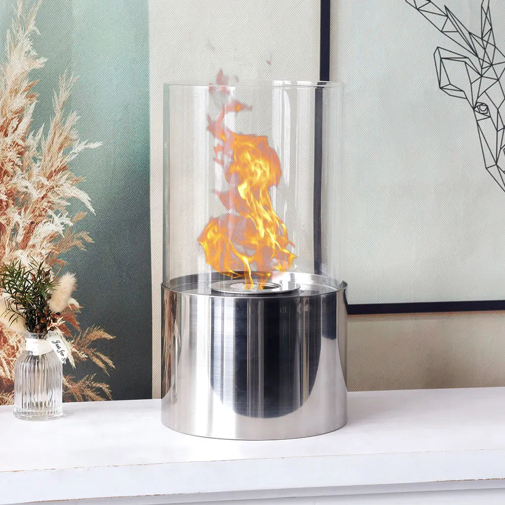Flaemme Bio Ethanol Tabletop Fireplace - Stainless Steel