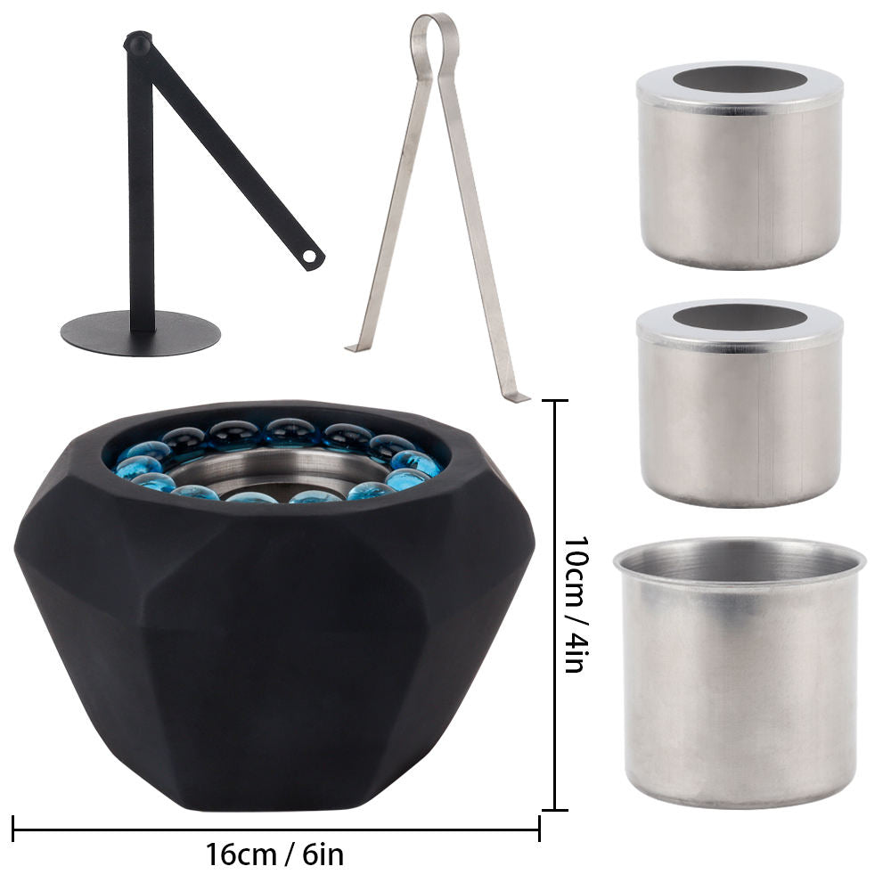 Flaemme Tabletop Fireplace – Concrete Black