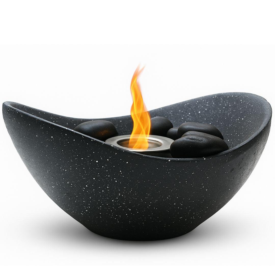 Bio Ethanol Tabletop Fireplace – Anthracite | Smokeless Indoor Fire