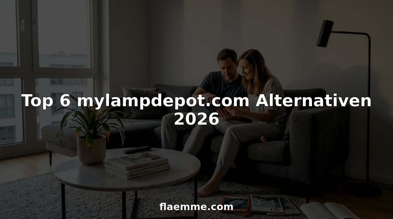 Ein Paar stöbert im modernen Wohnzimmer nach passenden Beleuchtungslösungen.