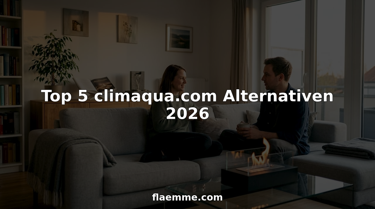 Ein Paar genießt entspannte Stunden am Tischfeuer mit Bioethanol und lässt die Seele baumeln.