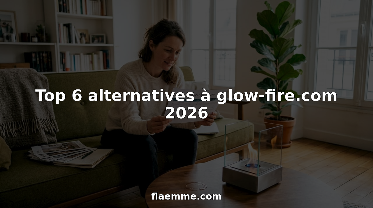 Dans son salon chaleureux, une femme hésite entre plusieurs modèles de cheminées de table pour trouver celui qui s'intégrera le mieux à son intérieur.