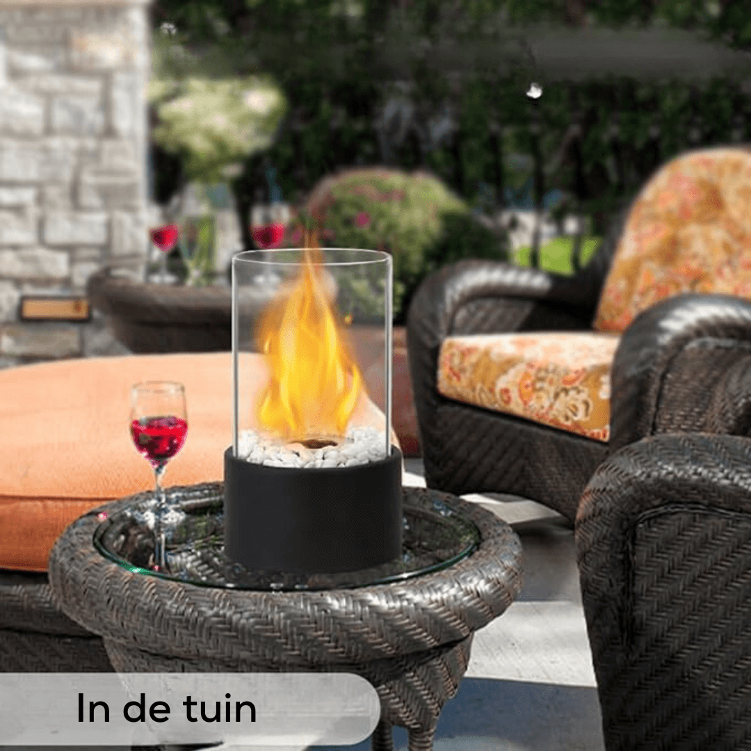 Round Glass Tabletop Fire Pit – Flamme Royale™ Bio Ethanol Design