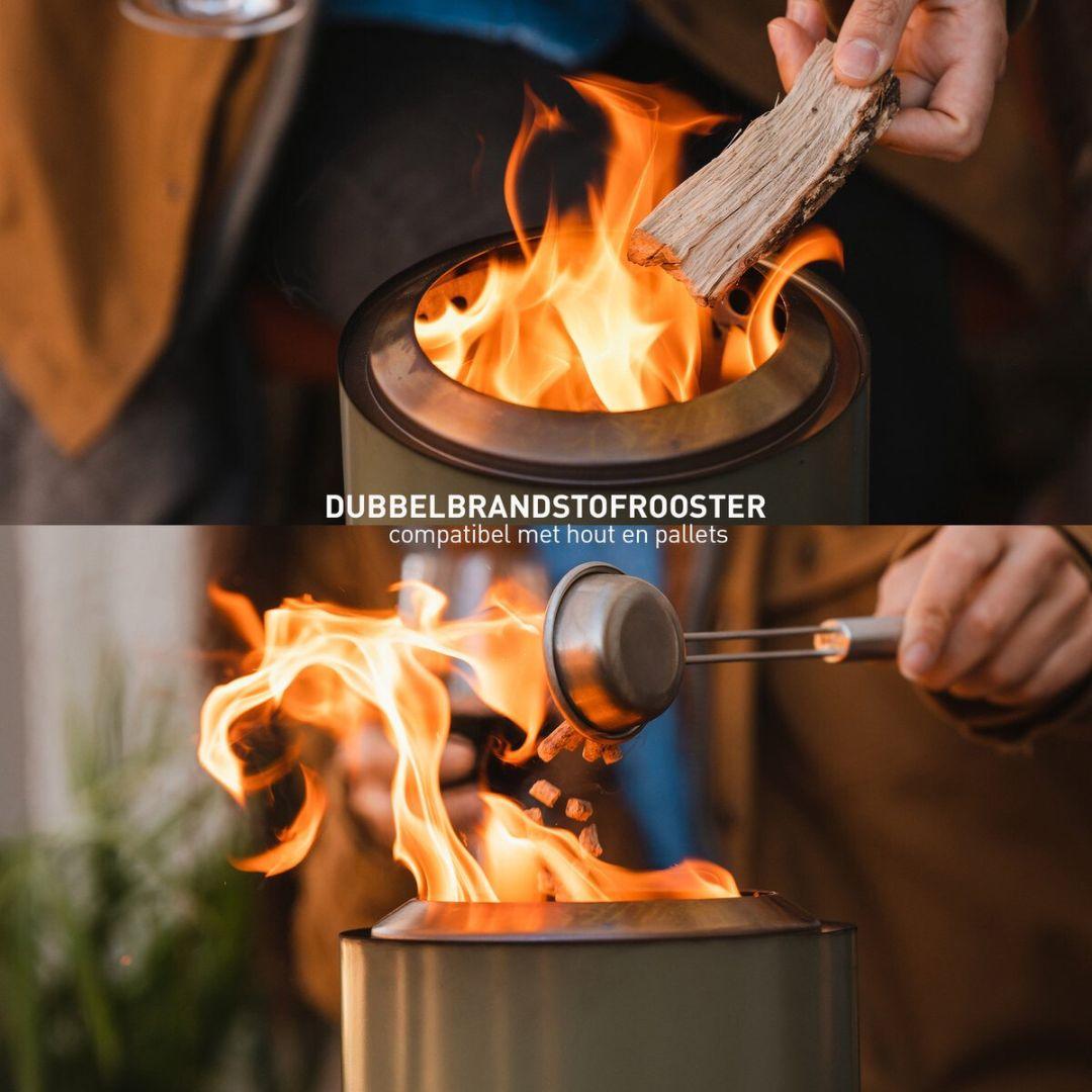 CozyFlame™ Vuurkorf - Tafelhaard - Zilverkleurig - Tafelhaard Centrum