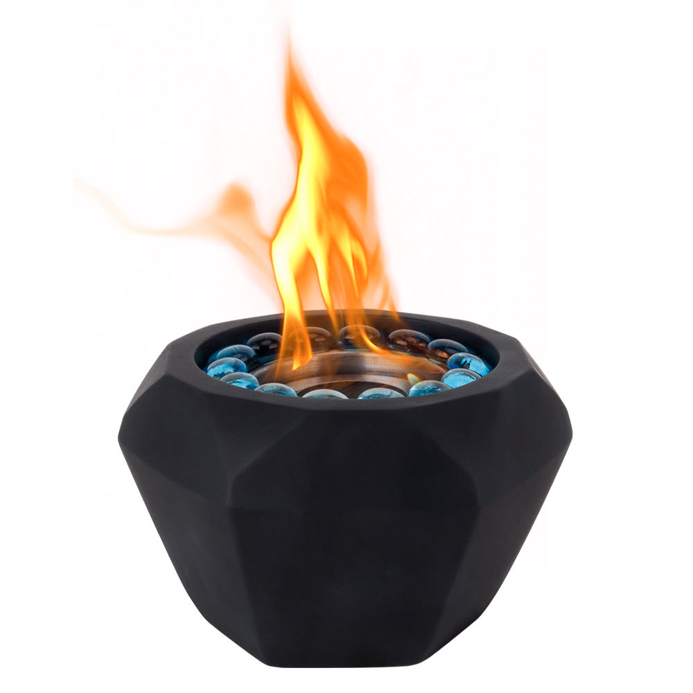 Flaemme Tabletop Fireplace – Concrete Black
