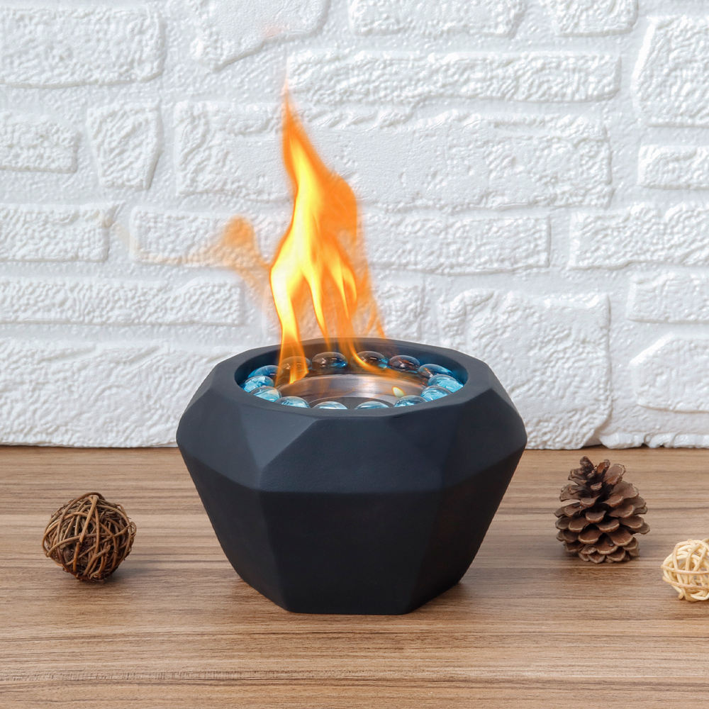 Flaemme Tabletop Fireplace – Concrete Black