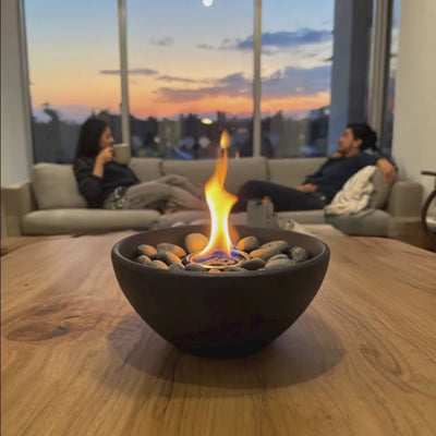 ogether. Warm. Unforgettable.
Our bio-ethanol tabletop fireplace brings more than just flame — it brings people together.